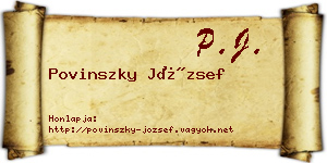 Povinszky József névjegykártya